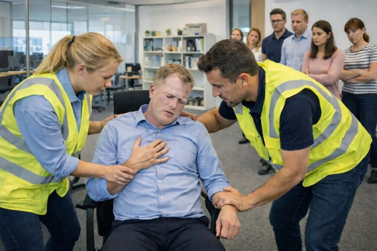 Førstehjælp på en arbejdsplads